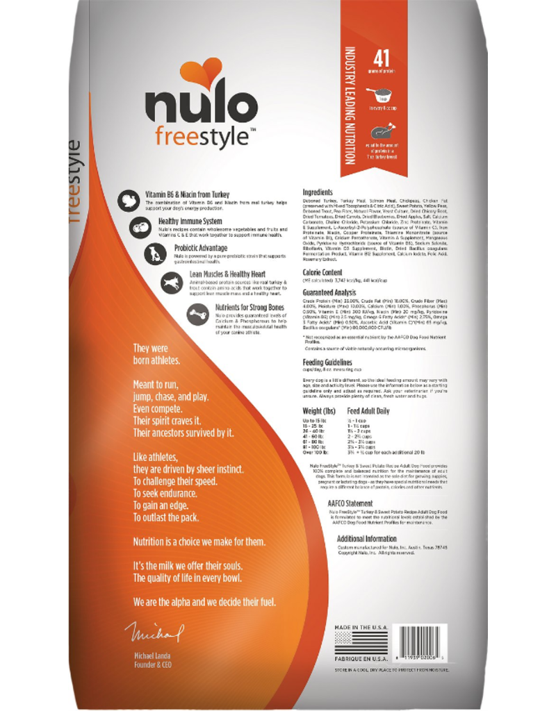 Nulo Nulo Freestyle Dog Kibble | Adult Turkey & Sweet Potato 4.5 lb