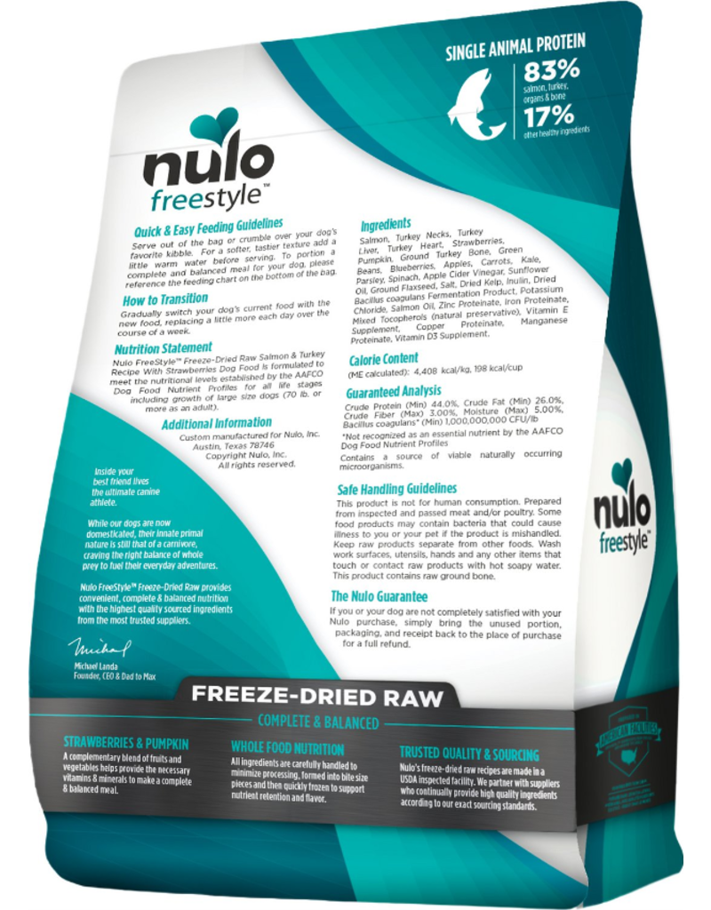 Nulo Nulo Freeze Dried Dog Food | Salmon & Turkey Recipe 5 oz