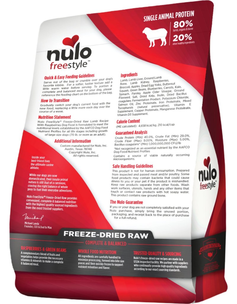 Nulo Nulo Freeze Dried Dog Food | Lamb 13 oz