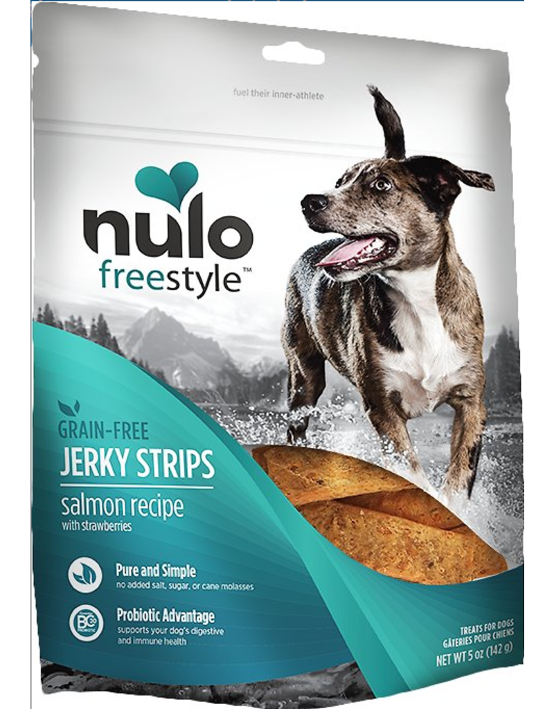 Nulo Nulo Freestyle Grain-Free Jerky Strips Salmon w/ Strawberries 5 oz