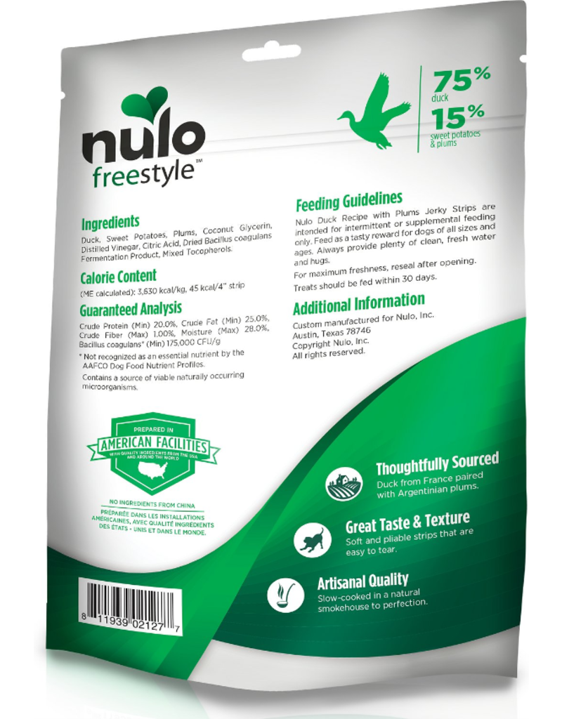Nulo Nulo Freestyle Grain-Free Jerky Strips Duck w/ Plums 5 oz