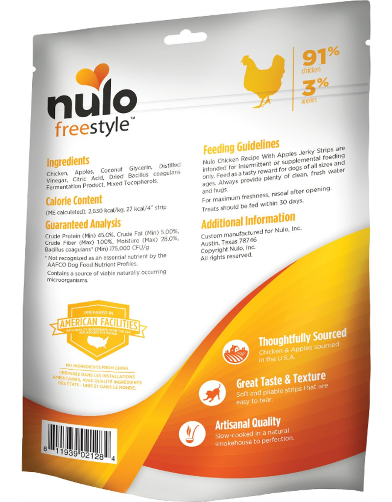 Nulo Nulo Freestyle Grain-Free Jerky Strips Chicken w/ Apples 5 oz