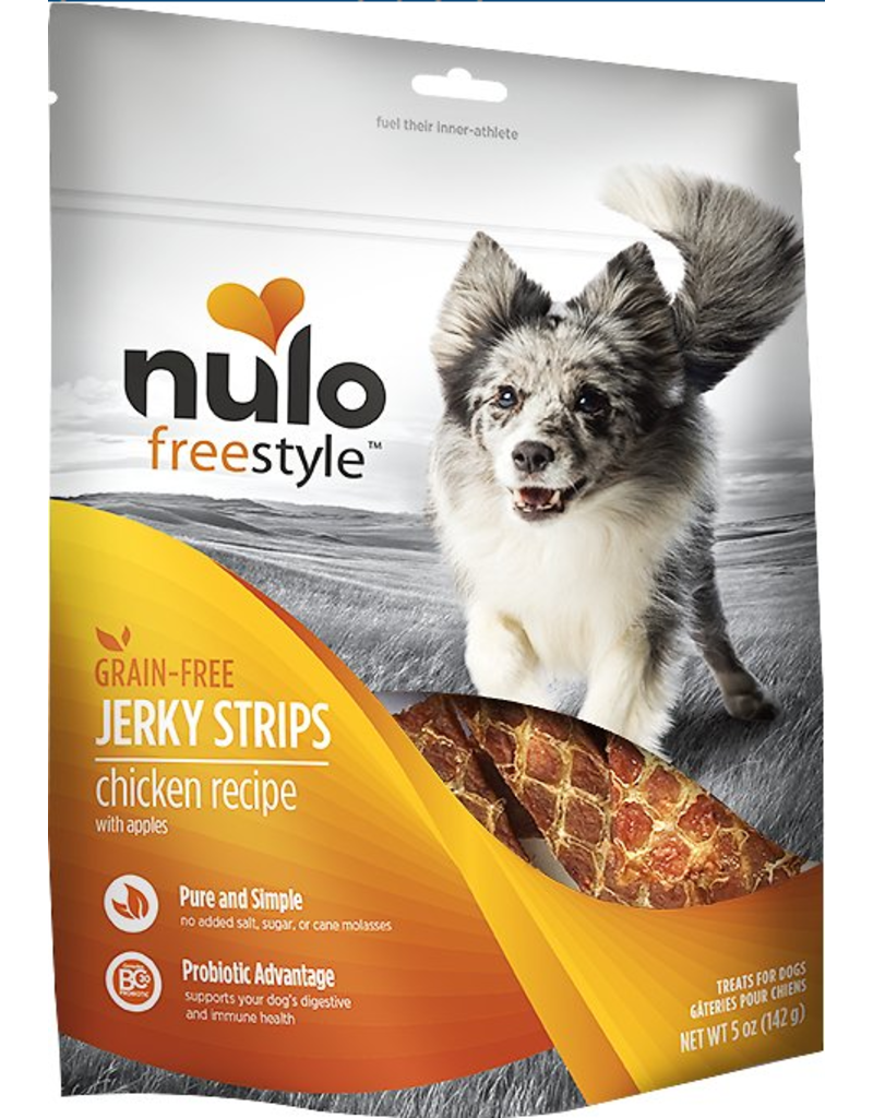 Nulo Nulo Freestyle Grain-Free Jerky Strips Chicken w/ Apples 5 oz