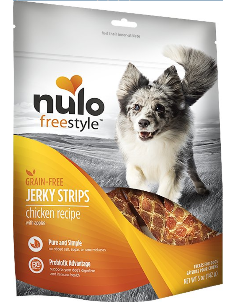 Nulo Nulo Freestyle Grain-Free Jerky Strips Chicken w/ Apples 5 oz