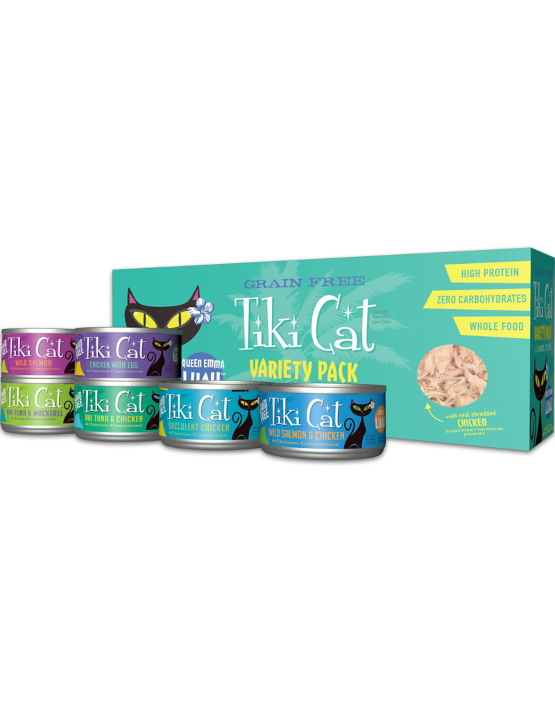 Tiki Cat Tiki Cat Canned Cat Food | Queen Emma Luau Variety Pack 2.8 oz CASE