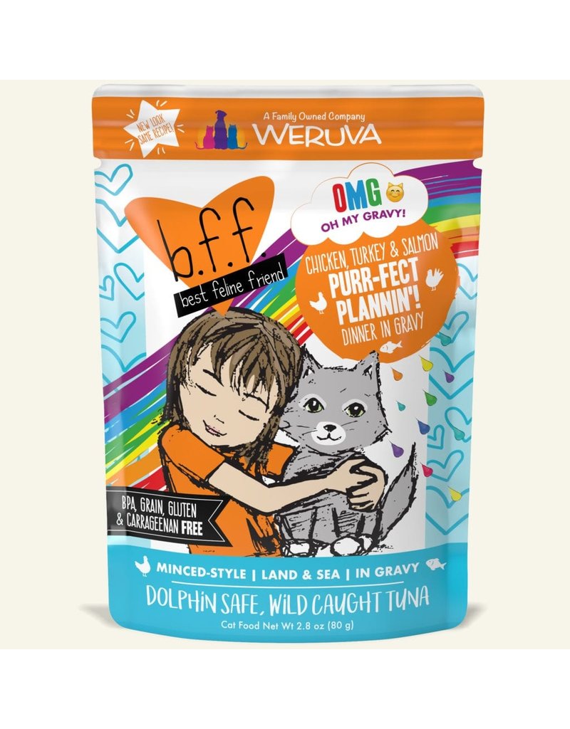 Weruva Weruva BFF OMG! Cat Food Pouch | Purr-fect Plannin'! Turkey & Salmon 2.8 oz single