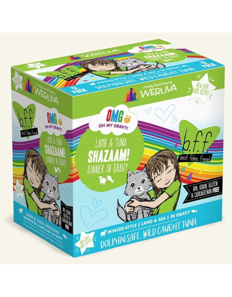 Weruva BFF OMG! Cat Food Pouches | Shazaam! Lamb & Tuna 2.8 oz single