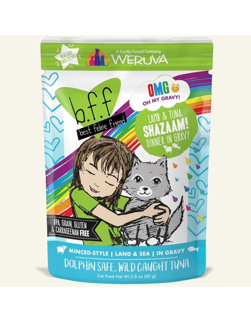 Weruva BFF OMG! Cat Food Pouches | Shazaam! Lamb & Tuna 2.8 oz single