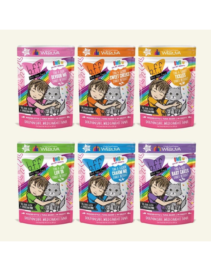 Weruva BFF OMG! Cat Food Pouches Rainbow A Gogo Variety Pack 3 oz