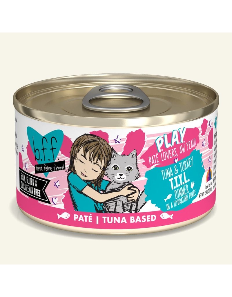 Weruva Best Feline Friend PLAY Land & Sea Pate | CASE Tuna & Turkey TTYL Dinner in Puree 2.8 oz
