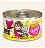 Weruva Best Feline Friend PLAY Land & Sea Pate | CASE Chicken, Duck, & Turkey Take A Chance Dinner in Puree 2.8 oz