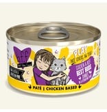 Weruva Best Feline Friend PLAY Land & Sea Pate | CASE Chicken & Beef Best Buds Dinner in Puree 2.8 oz