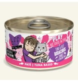 Weruva Best Feline Friend PLAY Land & Sea Pate | Tuna & Beef Bodacious Dinner in Puree 2.8 oz single