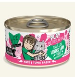 Weruva Best Feline Friend PLAY Land & Sea Pate | Tuna & Lamb Lovers' Lane Dinner in Puree 2.8 oz single