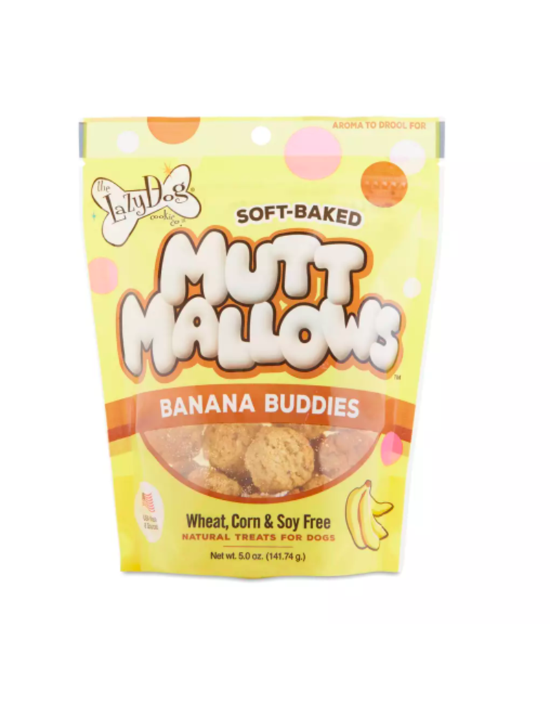 Lazy Dog Cookie Co. Lazy Dog Soft Baked Dog Treats | Mutt Mallows Banana Buddies 5 oz single