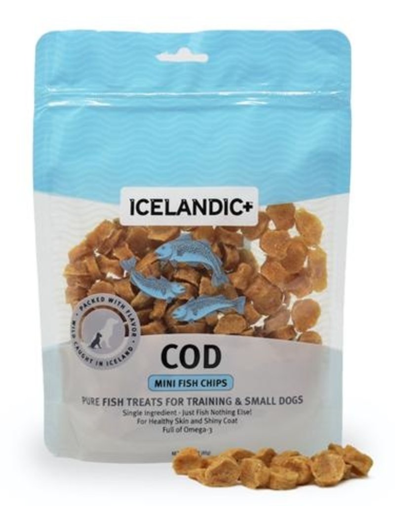 IcelandicPLUS DISC Icelandic+ Dog Treats Cod Mini Fish Chips 3 oz