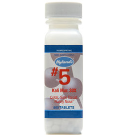 Standard Homeopathic DISC Hylands Cell Salts #5 Kali Mur. 6X 500 Tablets *Replaced with 100 Tablets*