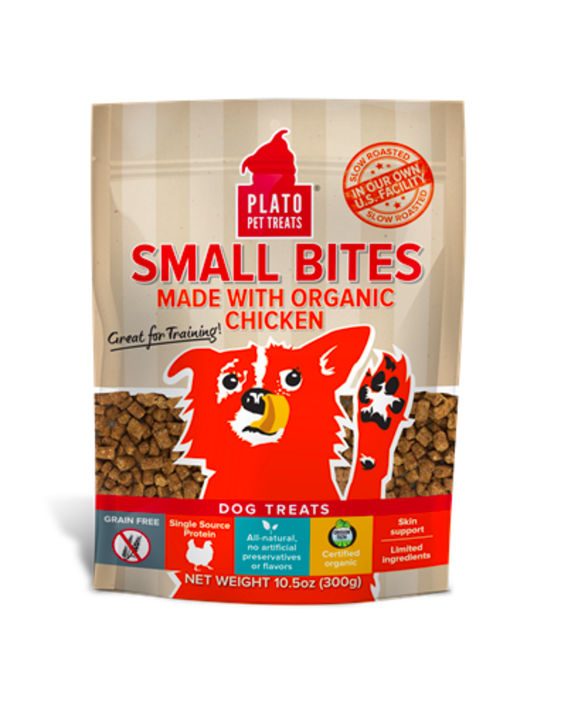 Plato Dog Jerky Treats Small Bites Chicken 6 oz - The Pet