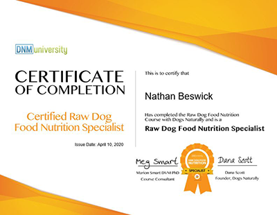 Beastro Team Member Nathan Beswick Talks About Raw Feeding Certification For Pets