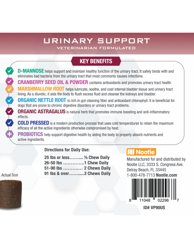 Nootie Nootie Progility Dog Soft Chews Urinary Support with D-Mannose 90 ct