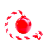 SodaPup USA-K9 Stars & Stripes Cherry Bomb w/ Rope Red