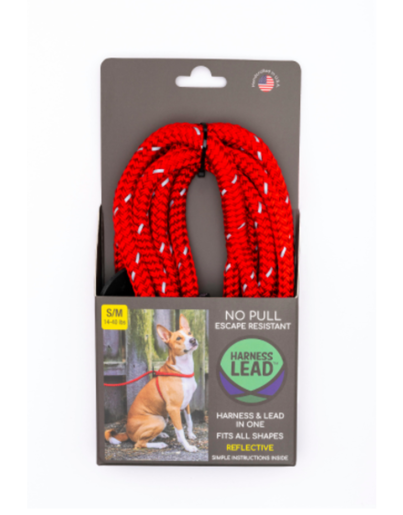 Harness Lead Harness Lead | Red Reflective Small 14-40 lbs