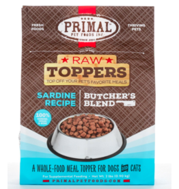 Primal Pet Foods Primal Raw Toppers | Butcher's Blend Sardine Grind - Meat, Bone & Organ 2 lb (*Frozen Products for Local Delivery or In-Store Pickup Only. *)