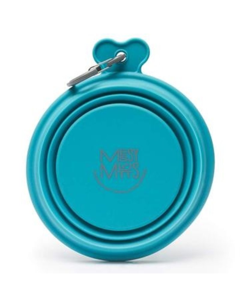 Messy Mutts Messy Mutts | Collapsible Silicone Bowl Blue Medium