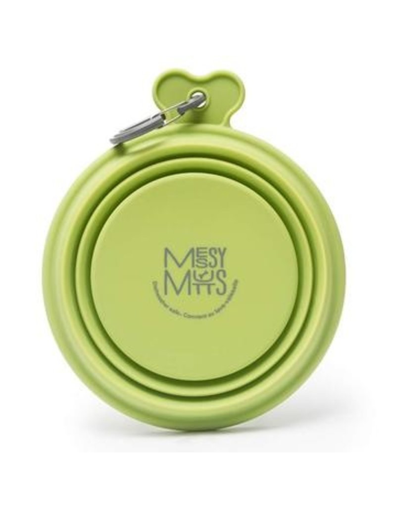 Messy Mutts Messy Mutts | Collapsible Silicone Bowl Green Medium