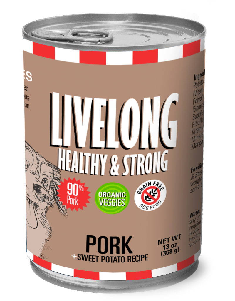 Livelong LiveLong Canned Dog Food | Pork & Sweet Potato Recipe 13 oz