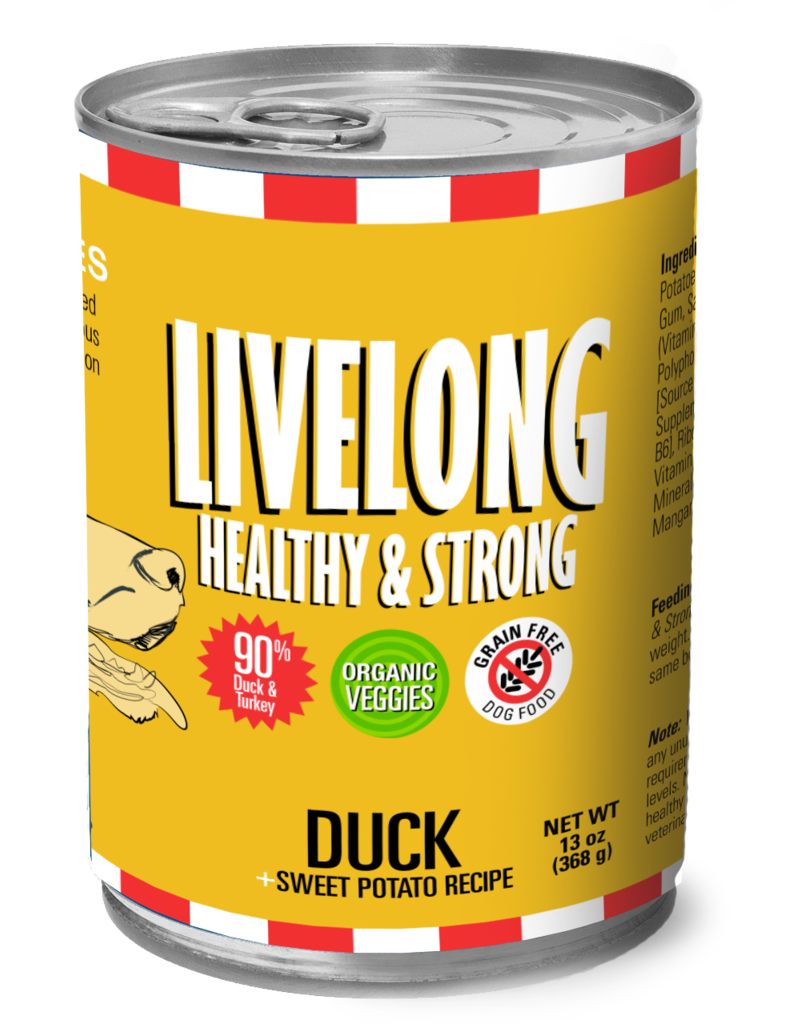 Livelong LiveLong Canned Dog Food | Duck & Sweet Potato Recipe 13 oz CASE