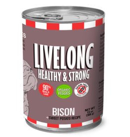 Livelong LiveLong Canned Dog Food | Bison & Sweet Potato Recipe 13 oz CASE