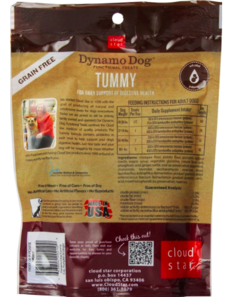 Cloud Star Cloud Star Dynamo Dog Functional Treats Tummy Pumpkin & Ginger 14 oz Pumpkin & Ginger 14 oz