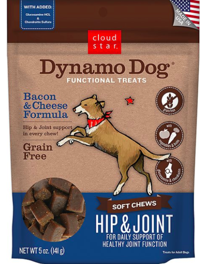 Cloud Star Cloud Star Dynamo Dog Functional Treats Hip & Joint Bacon & Cheese 14 oz