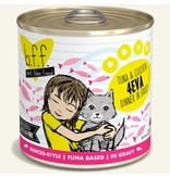 Weruva Best Feline Friend Canned Cat Food Tuna & Chicken 4Eva 10 oz single