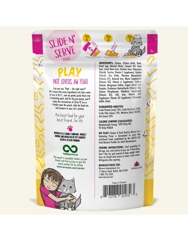 Weruva Weruva BFF PLAY Chicken Based Pate Pouch | Destiny Chicken & Duck 3 oz