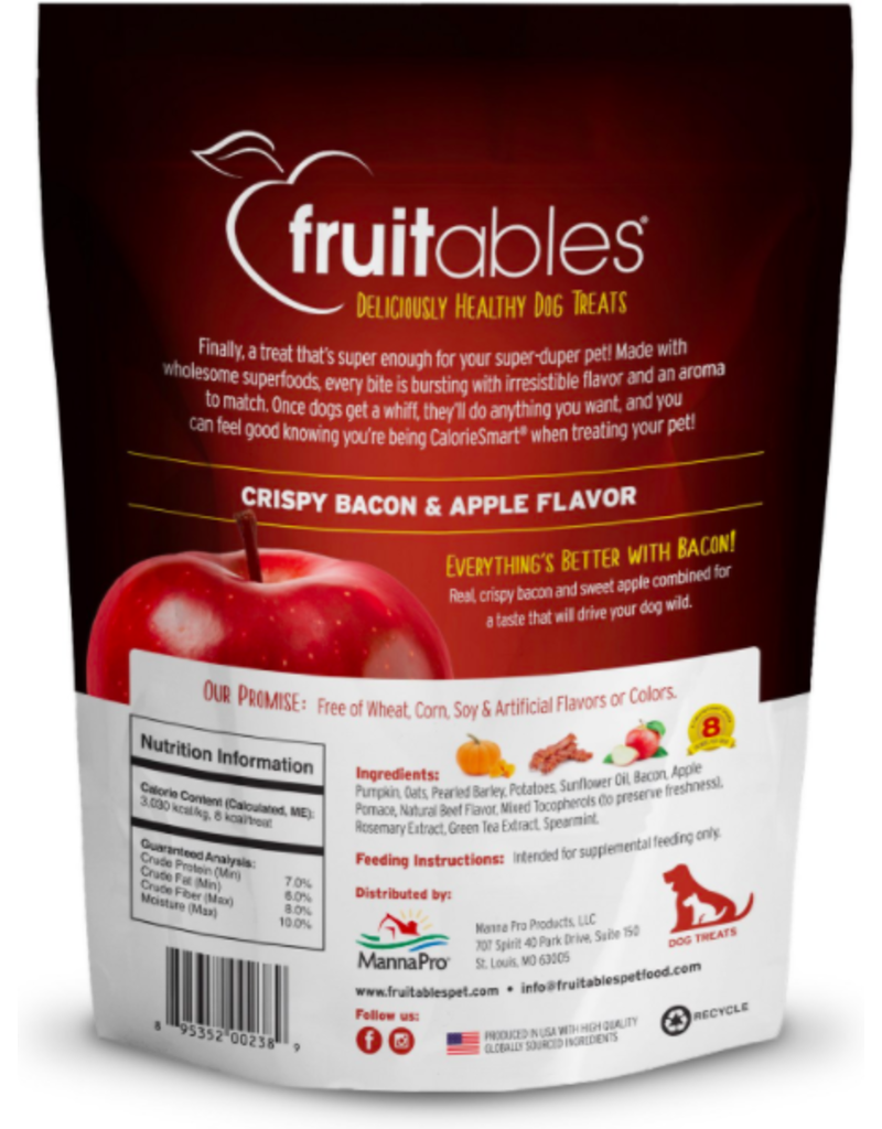 Fruitables Fruitables Crunchy Dog Treats Crispy Bacon & Apple 7 oz