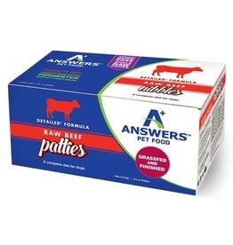 Answer's Pet Food Answers Frozen Dog Food  Detailed Beef 20 lb Patties 4 lbs (*Frozen Products for Local Delivery or In-Store Pickup Only. *)