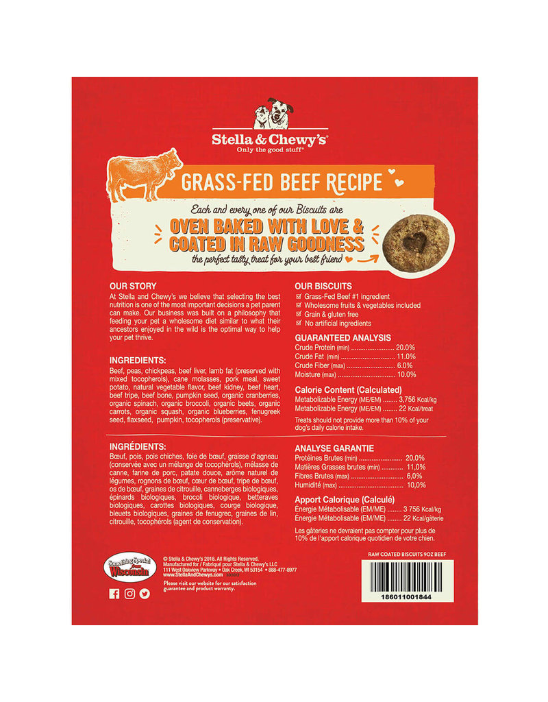 Stella & Chewy's Stella & Chewy's Raw Coated Biscuits | Grass-Fed Beef 9 oz