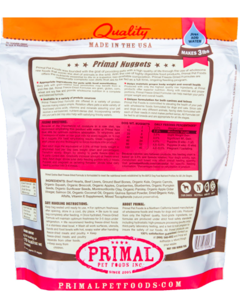 Primal Pet Foods Primal Freeze Dried Dog Nuggets | Beef 14 oz