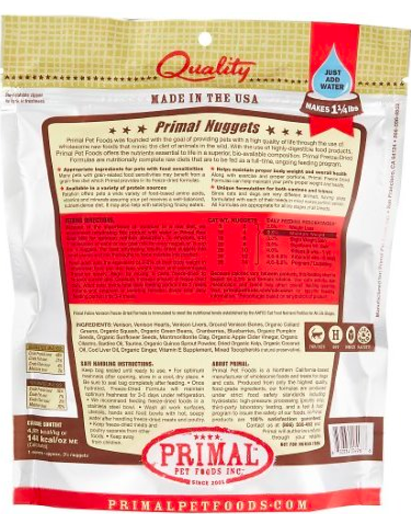 Primal Pet Foods Primal Freeze Dried Cat Nuggets Venison 5.5 oz