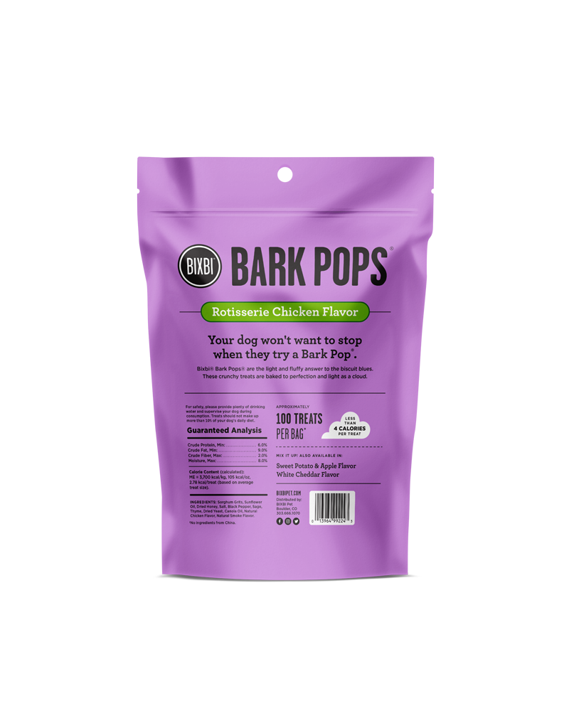 Bixbi Bixbi Bark Pops Rotisserie Chicken 4 oz