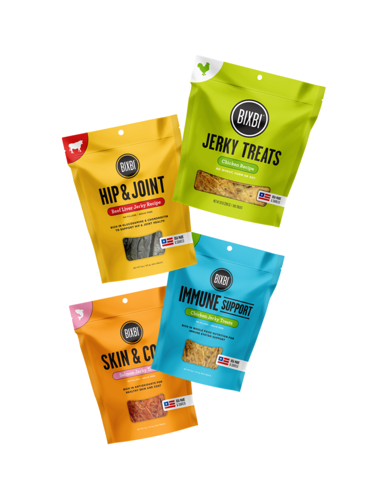 Bixbi Bixbi Jerky Dog Treats Skin & Coat Salmon 4 oz