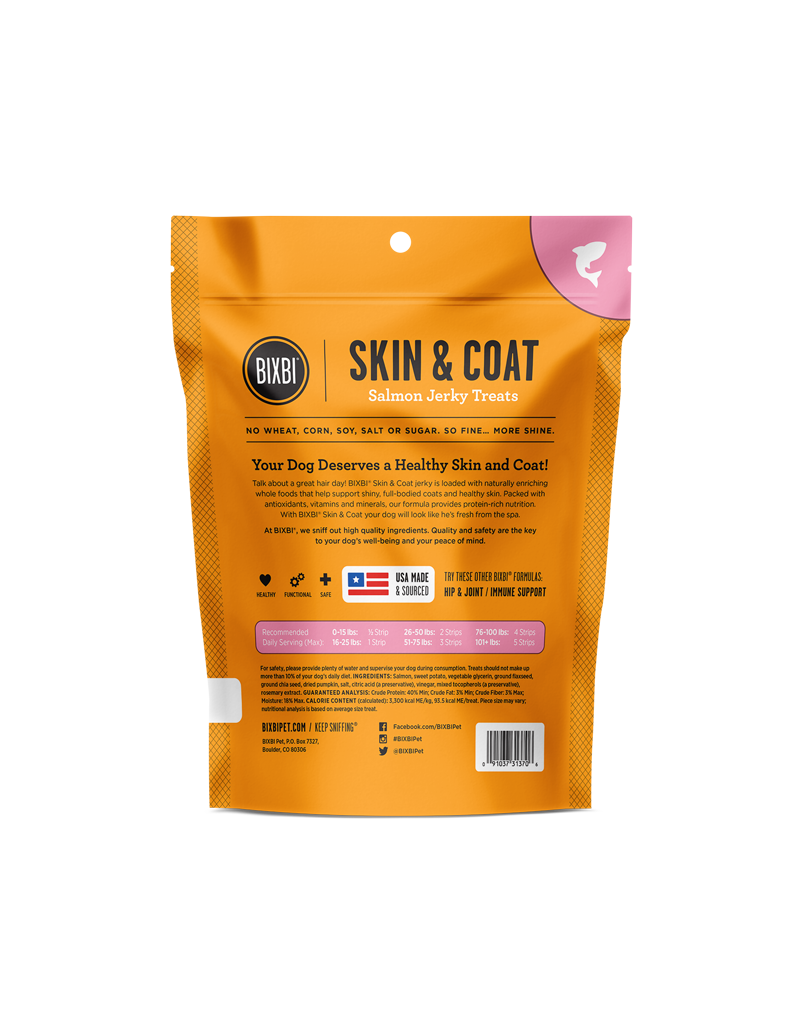 Bixbi Bixbi Jerky Dog Treats Skin & Coat Salmon 12 oz