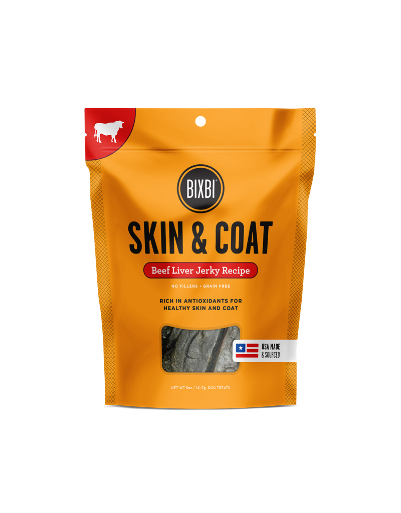 Bixbi Bixbi Jerky Dog Treats Skin & Coat Beef Liver 12 oz