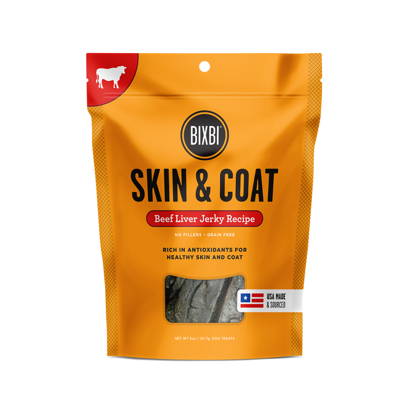 Bixbi Skin & Coat Beef Liver Jerky Dog Treats Bixbi Skin & Coat Beef Liver Jerky Dog Treats