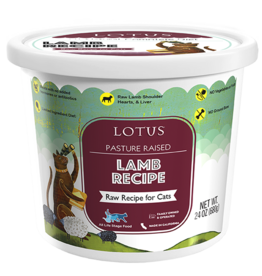 Lotus Natural Pet Food Lotus Frozen Raw Cat Food | Pasture Raised Lamb 24 oz (*Frozen Products for Local Delivery or In-Store Pickup Only. *)