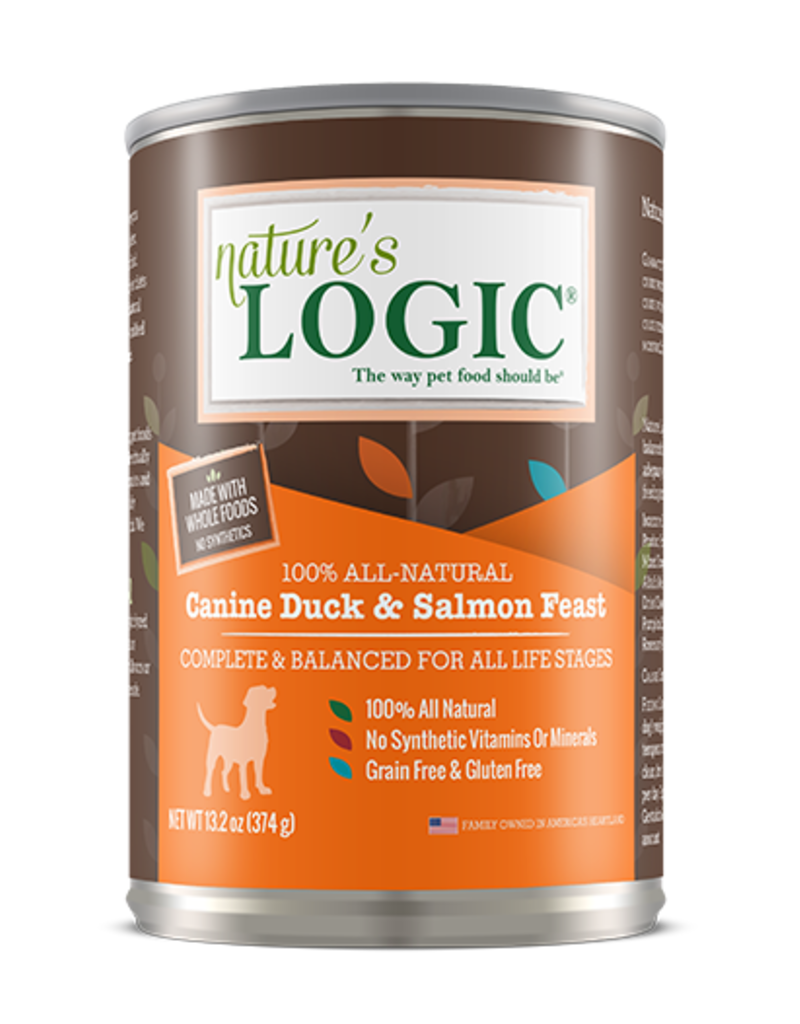 Nature's Logic Nature's Logic Canned Dog Food Duck & Salmon 13.2 oz CASE