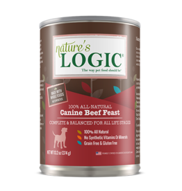 Nature's Logic Nature's Logic Canned Dog Food Beef 13.2 oz CASE