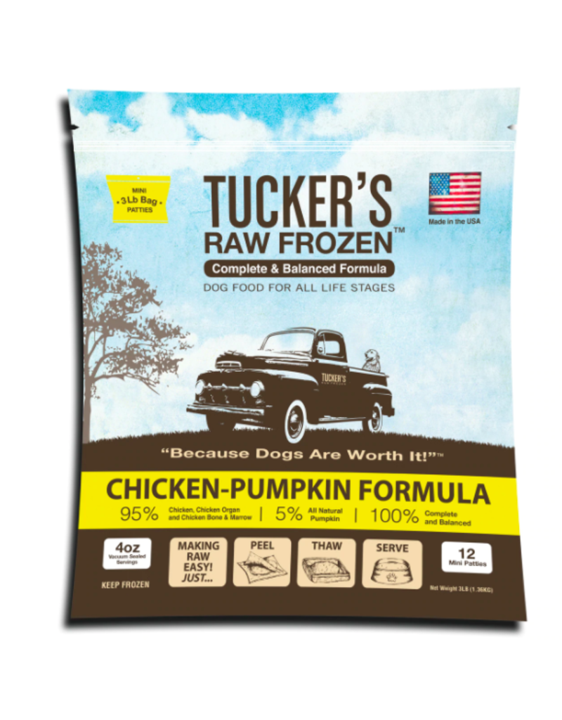 Tuckers Tucker's Raw Frozen Dog Food Chicken Pumpkin Patties 6 lb (*Frozen Products for Local Delivery or In-Store Pickup Only. *)